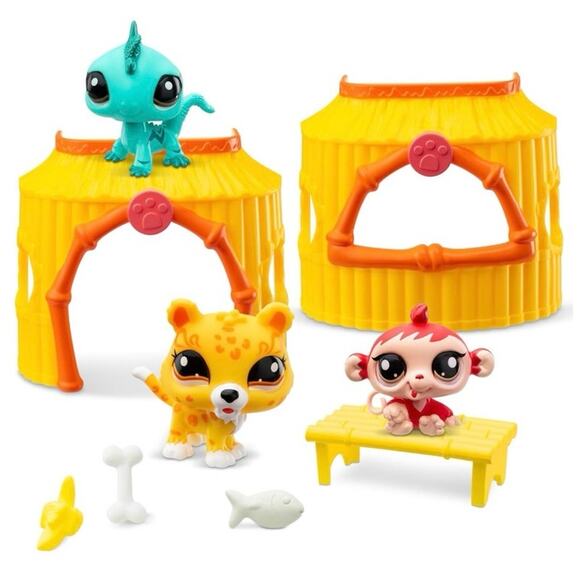 Littlest Pet Shop lps NEW IN BOX Gen 7 Tiki Jungle Playset tiger iguana monkey - Picture 6 of 8